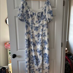 Abercrombie & Fitch Blue Floral Maxi Dress